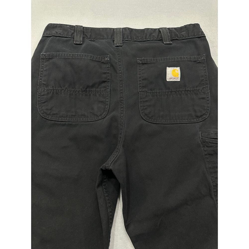 Carhartt Rugged Flex Relaxed Fit Canvas Work Pants Black 32x34 Workwear - Picture 7 of 15
